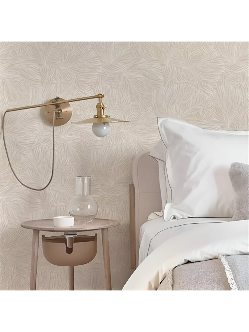 Boho Peel and Stick Wallpaper Neutral Floral Contact Paper Beige Yellow